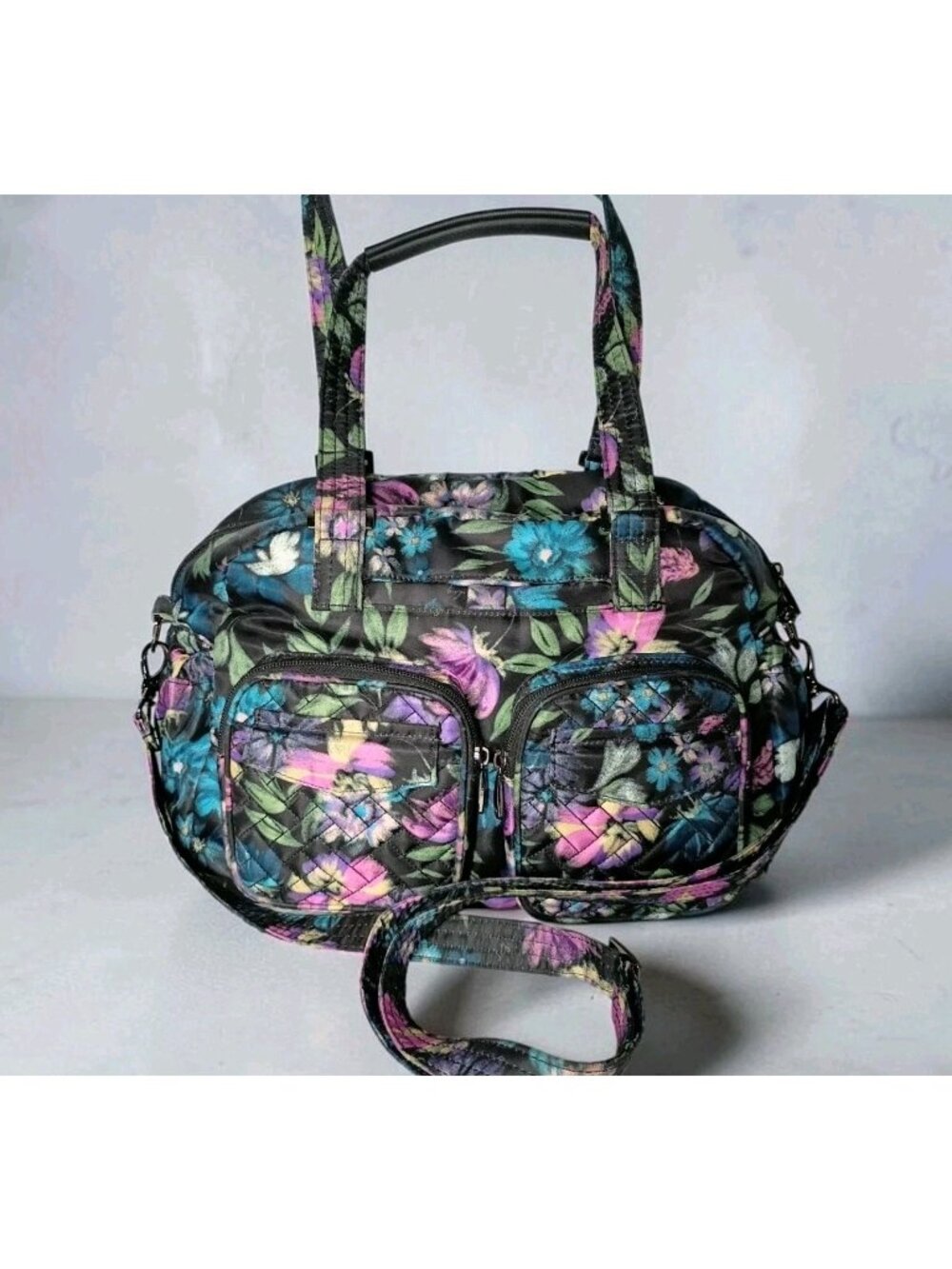 Lug Jumper Floral Carry All Travel Tote Satchel Shoulder Crossbody Bag Nylon